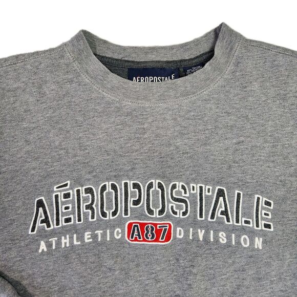 Vtg Aeropostale Sweatshirt Mens M Spellout Cyber Y2k Embroidered Chunky‎ Retro - Picture 2 of 8